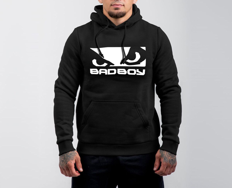 BAD BOY logo classic HOODIE - black